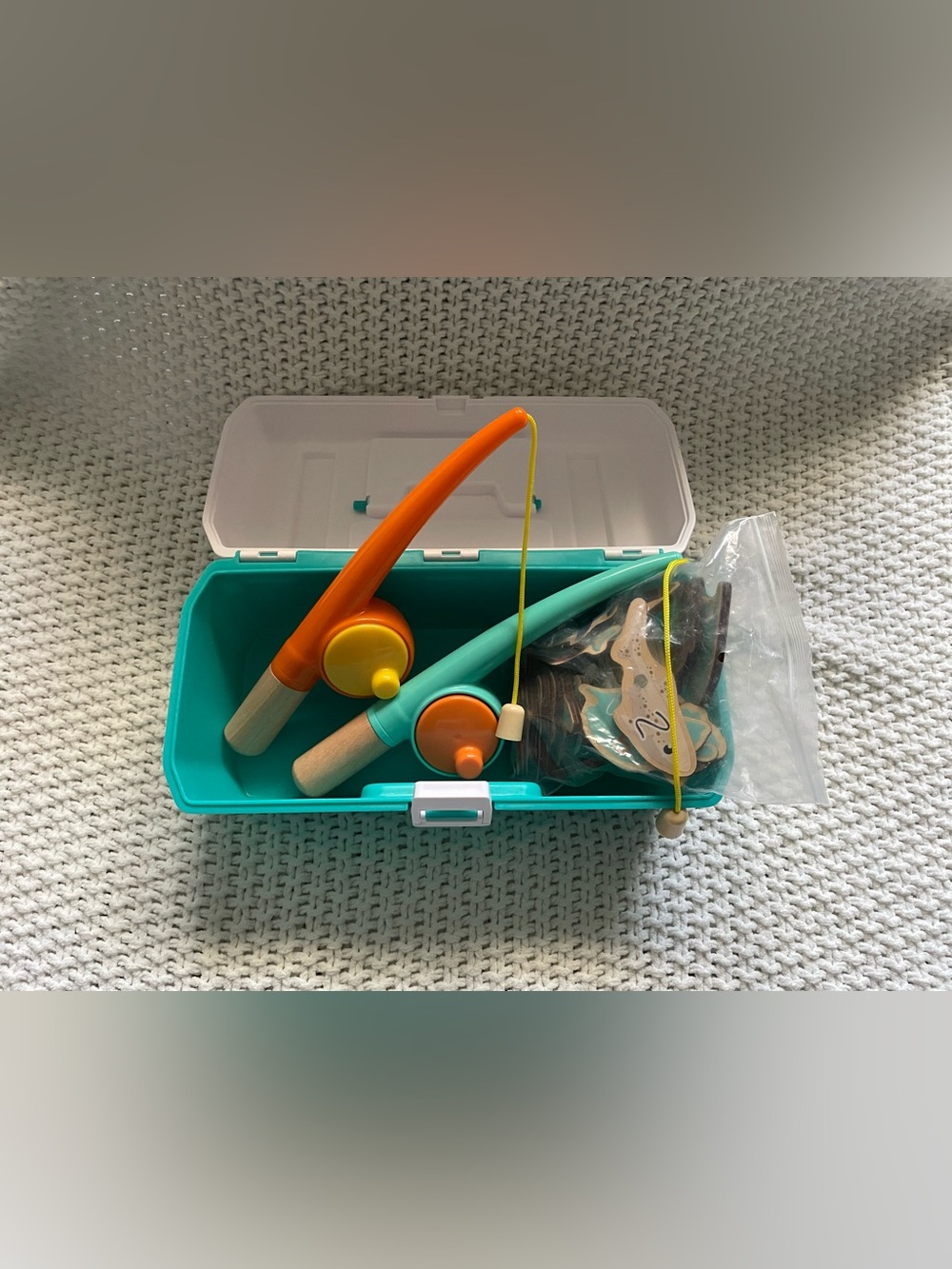 Kids Magnetic Fishing Toy Set - Teal & Orange